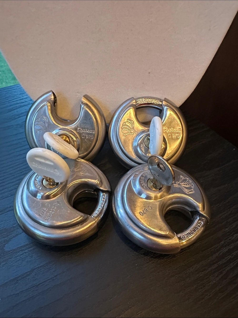 Chateau Stainless Steel Disc Security Lock - Bundle of 4